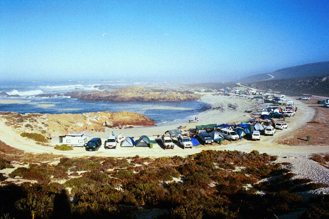 south african campsites - Tietiesbaai in the Cape Columbine Nature Reserve up the West Coast offers the best of South African camping next to the sea.