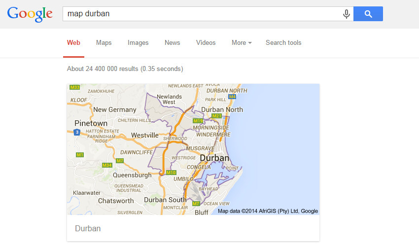 Google_Map_Durban