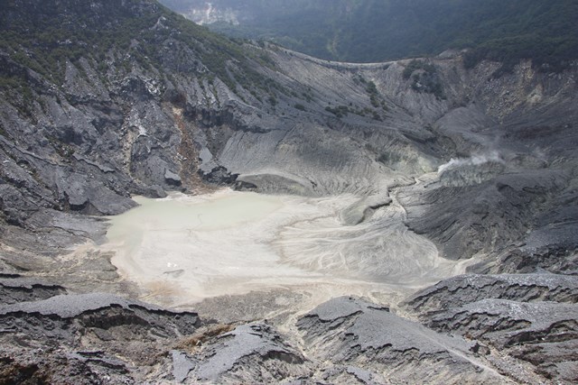 Tangkuban Perahu Volcano - also known as the upsidedown boat.