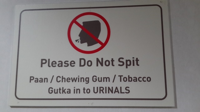 No Spitting Sign In Mumbai, India.