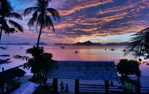 Sunset from Greenviews Resort Corong Corong
