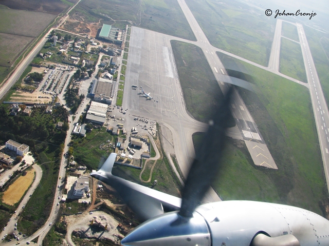 Just after take off from Constantine in Northern Algeria.