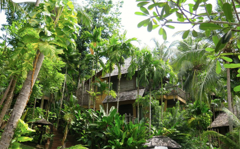 The Spa Khochang Resort in my bungalow room.