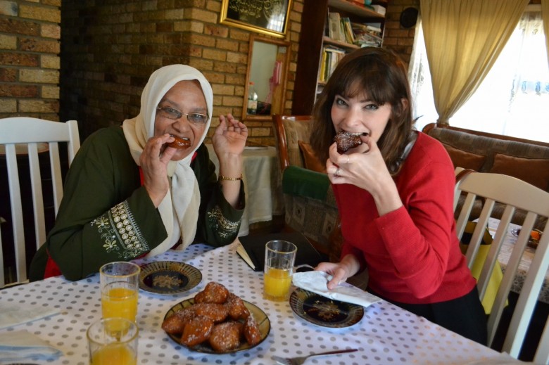 Eating koeksusters with Latifa