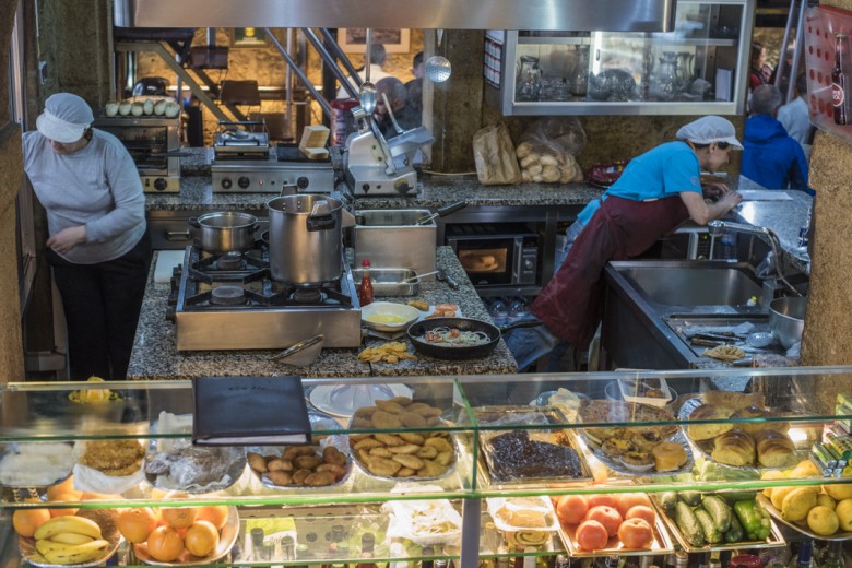 15. A traditional Portuguese kitchen prepping traditional dishes