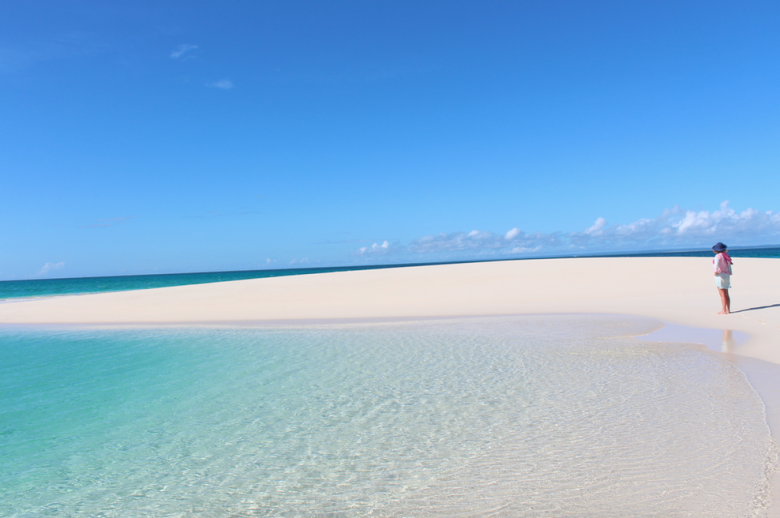 The serene beauty of white beaches on Medjumbe Island.