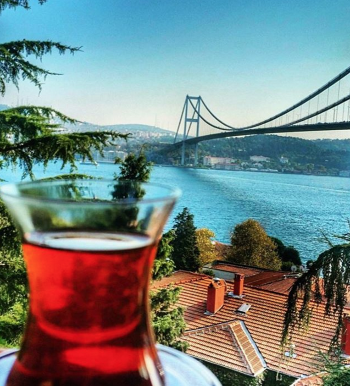 tea in Istanbul and view