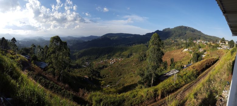 view from train backpacking Sri Lanka