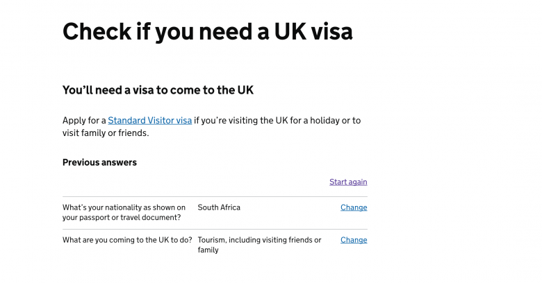 UK visa requirements