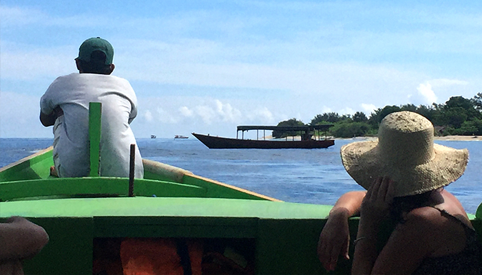 Boat ride in Bali