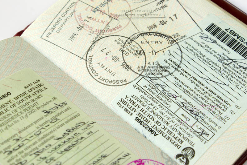 visa stamps in passport