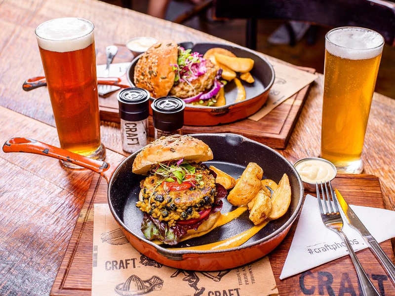 beer burger tray