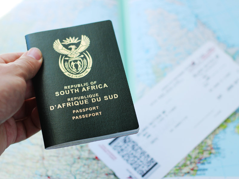 south africa tourist passport