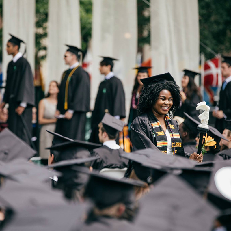 smiling student at graduation