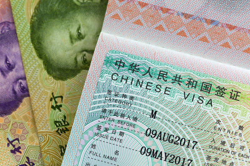foreign currency and passport