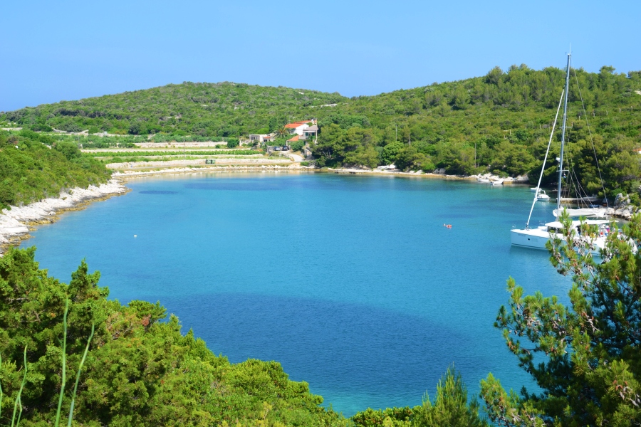 Croatian islands bay boat