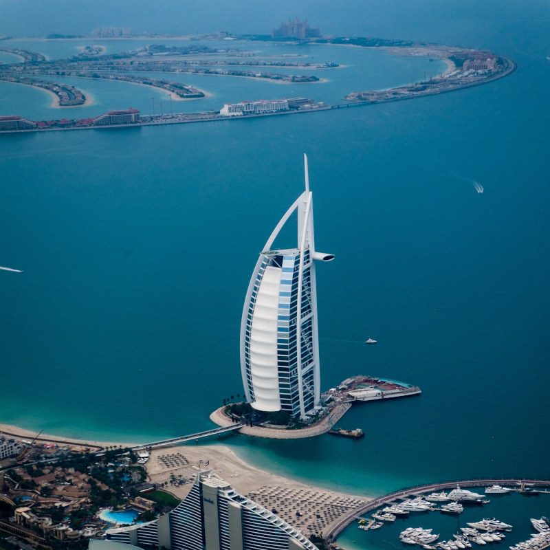 Iconic Burj Al Arab in Dubai