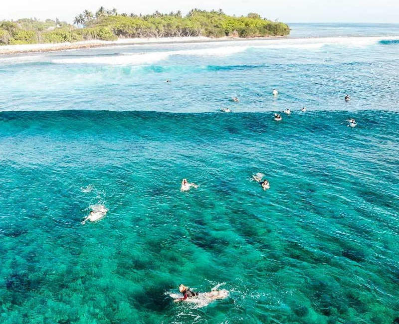 Catching waves in the Maldives