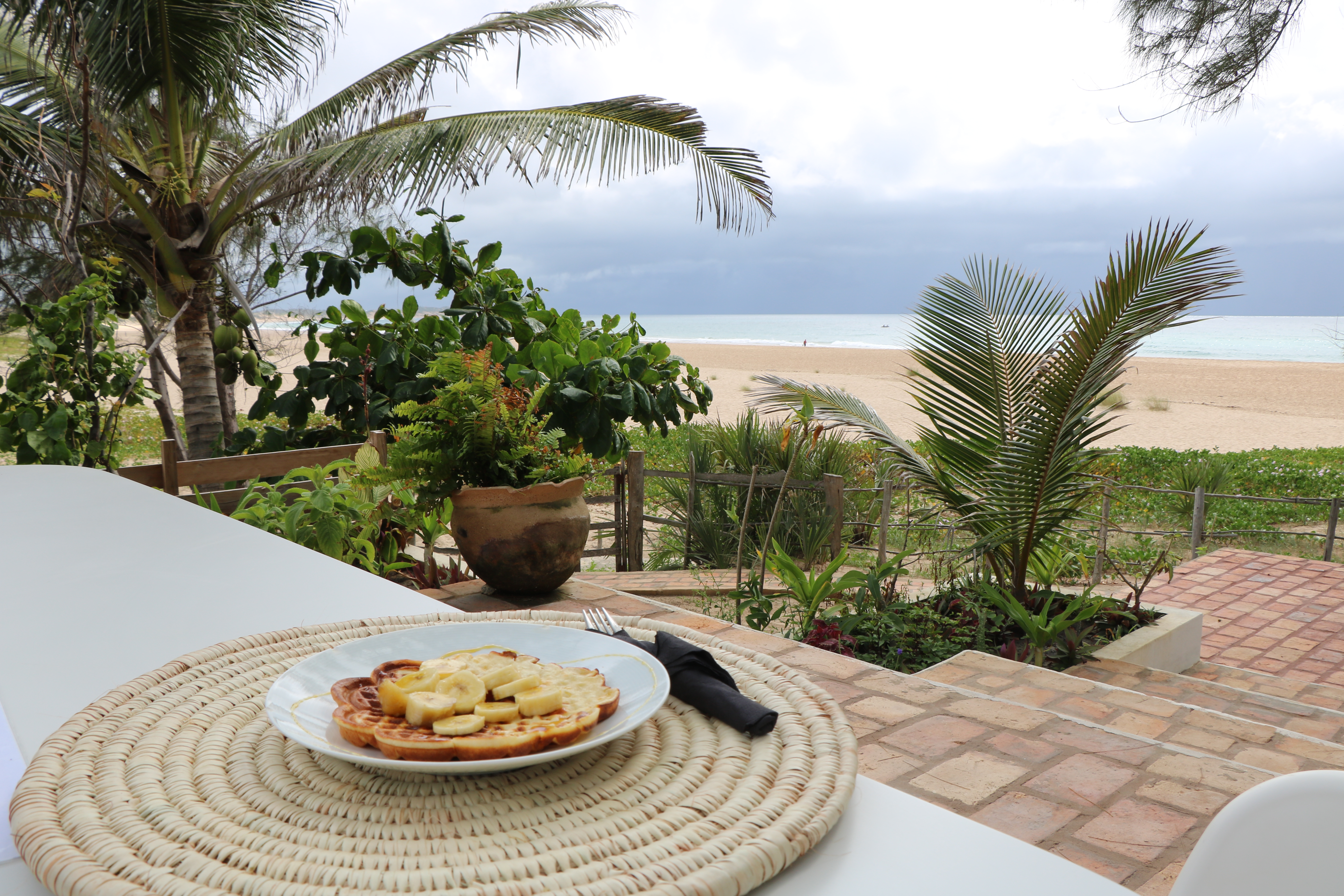 Breakfast with a beach view