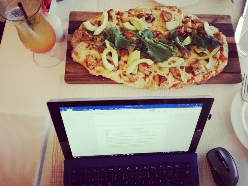Pizza and work at Elements Cafe Things to Do in Umhlanga