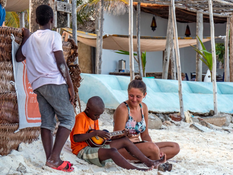 Beach boys in Zanzibar