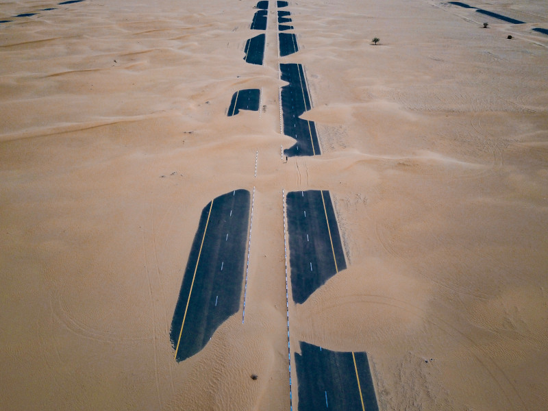 Sand-swept Dubai