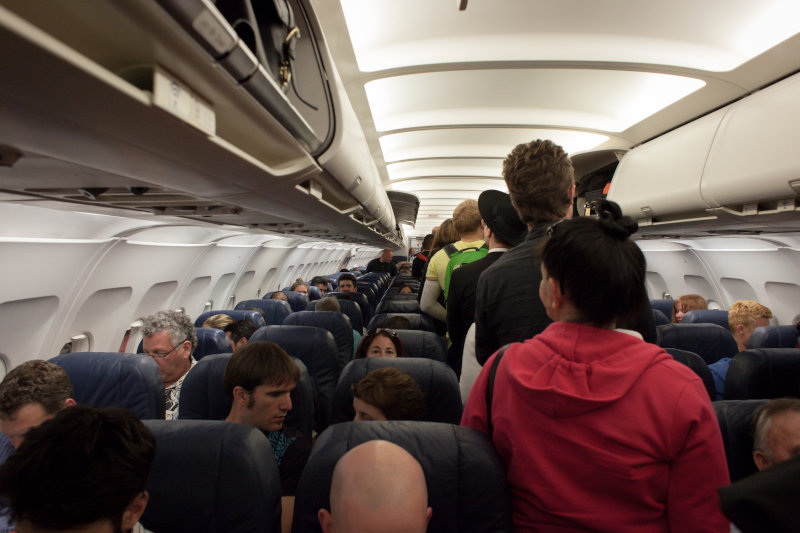 Boarding the plane