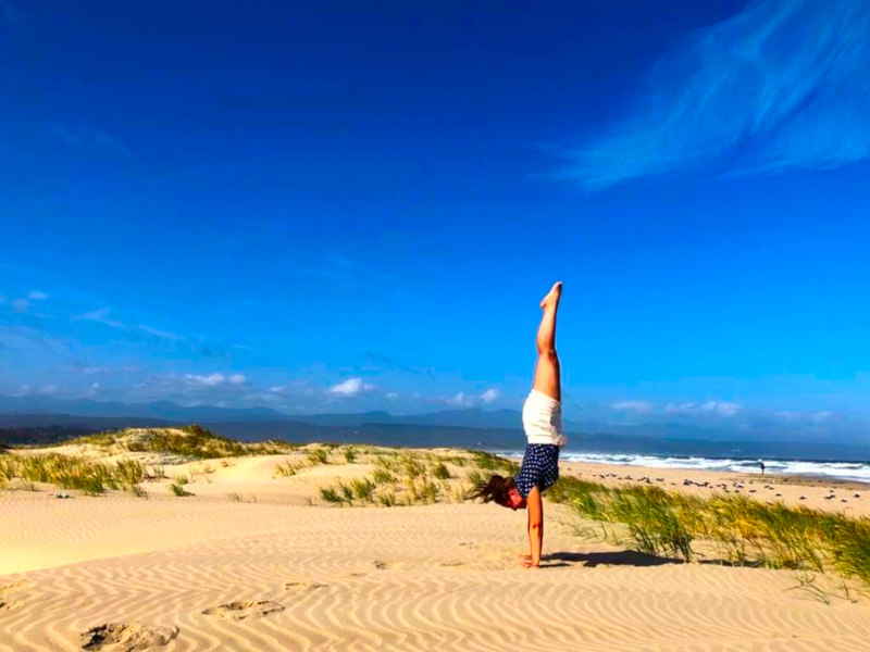 Handstand in Plettenberg Bay