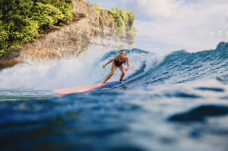Surfing in bali