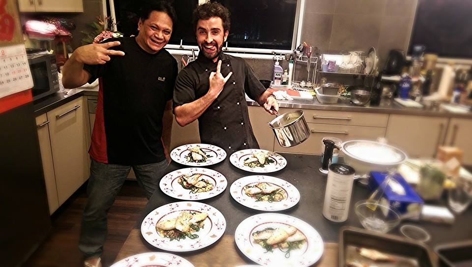 Simon and sous-chef Bernie in Hong Kong Simon and Bernie Hong Kong