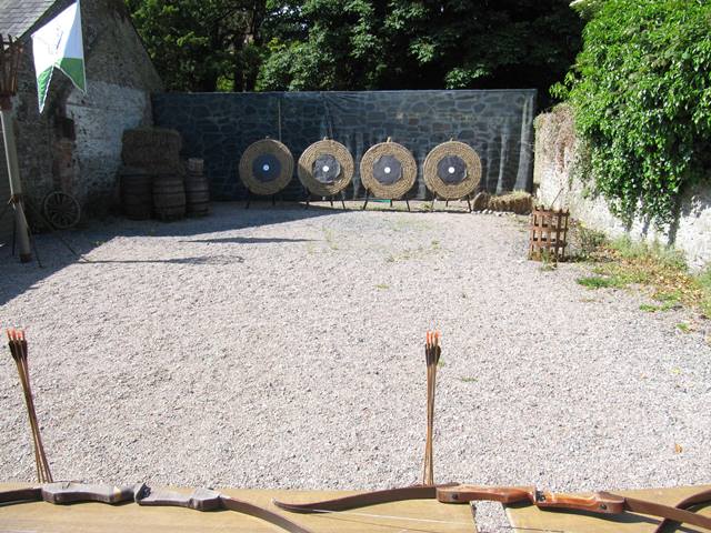 Archery at 'Winterfell' Castle Ward in Northern Ireland - the setting of fictional