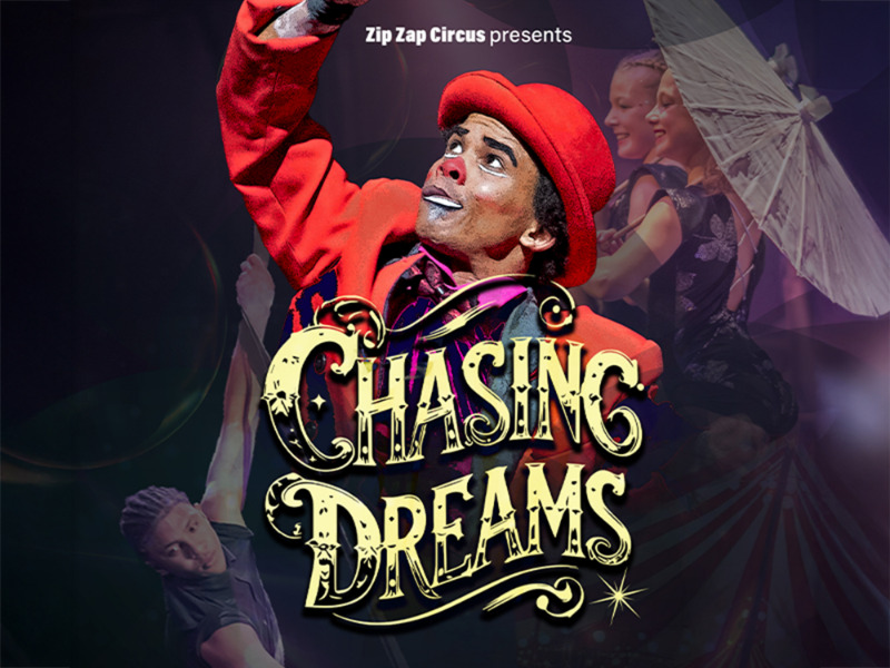 Zip Zap Circus Cape Town, July 2025 show themed chasing dreams. live Magician act. One of the best things to do in Cape Town in winter 2025.