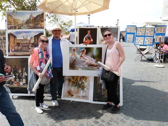 Buying art in Rome