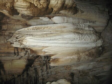 Flowstone stalactite in the Wonder Cave