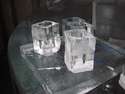 Ice glasses at Ice Hotel