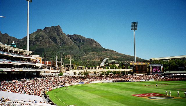 Newlands Cricket Catch the cricket at Newlands Stadium near Cape Town, South Africa.
