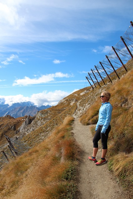 Candice Winterboer Trail Running near Verbier.
