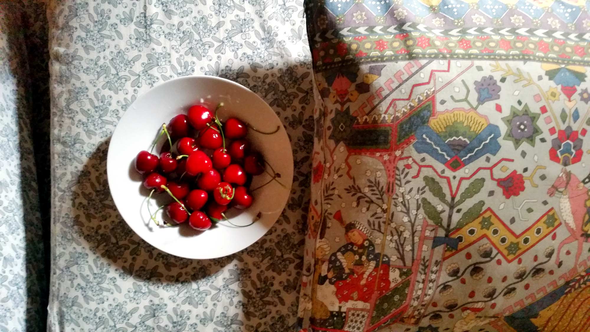 fresh cherries bought in a market in Athens You-find-fresh-fruit-all-over-the-place