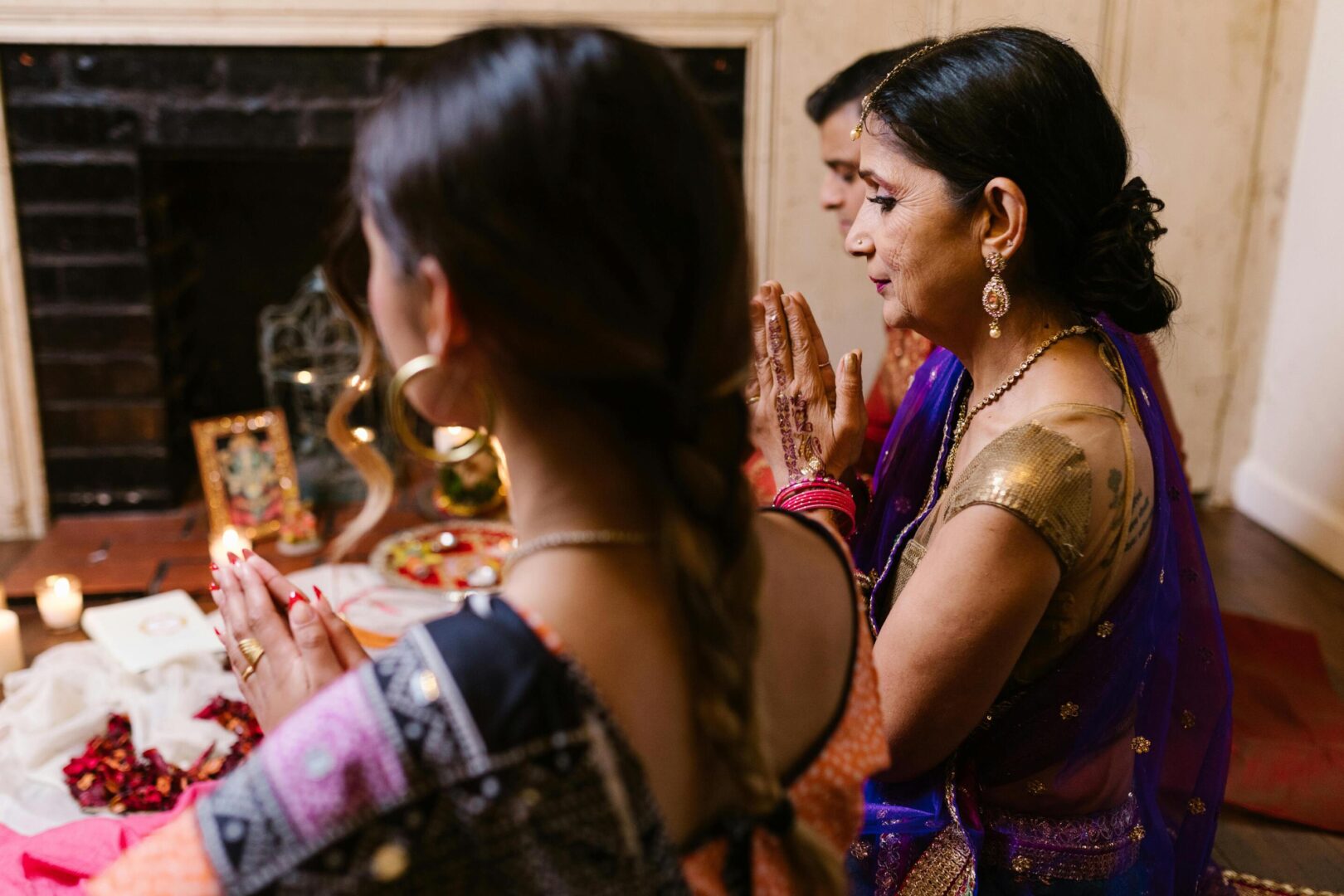 An Indian family's morning routine of prayer and communion