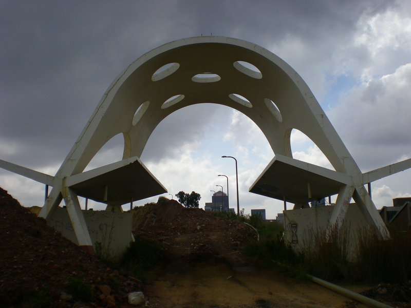 The Retro 1960's Entrance is all that is left of the Top Star Drive-In