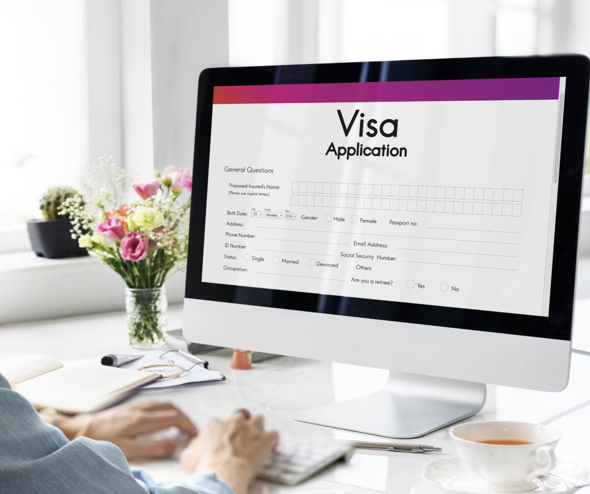 eVisa Application Travel Form Concept