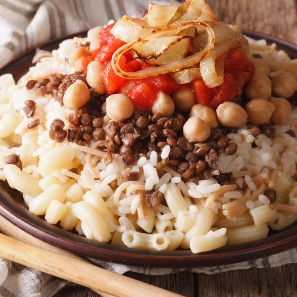 Aswan Kushari On Rice & Pasta