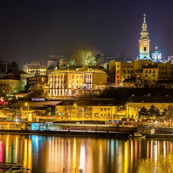 Belgrade Belgrade City Lights At Night
