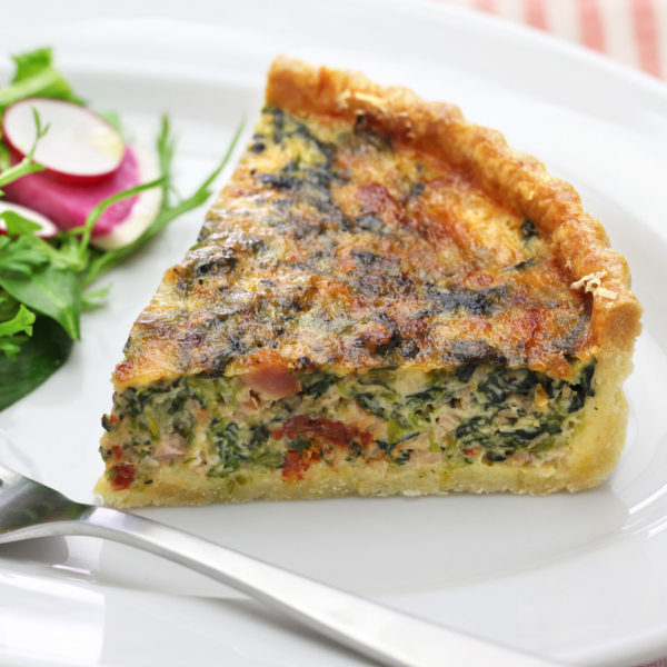 Biarritz Spinach, Bacon Quiche
