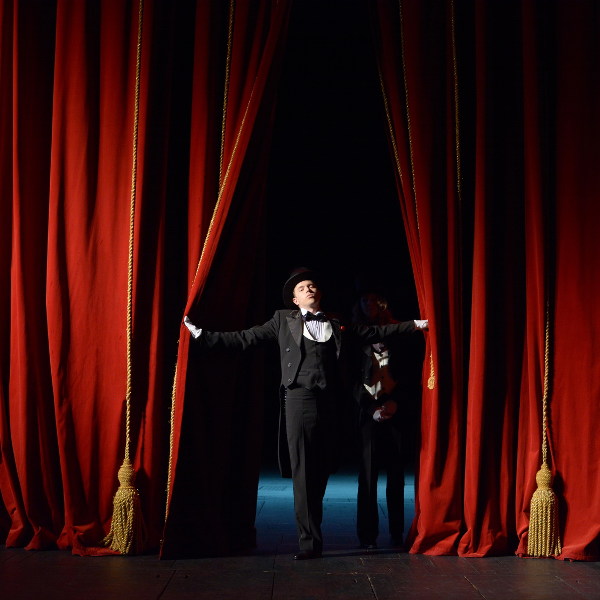 Bremen red theatre curtain