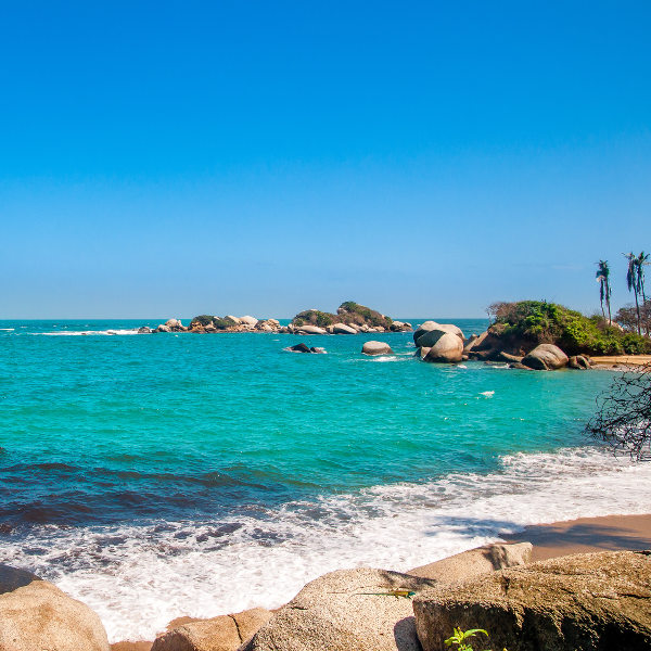Colombia beach rocks
