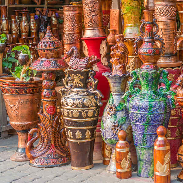 Francistown Handmade Clay Pots With Art