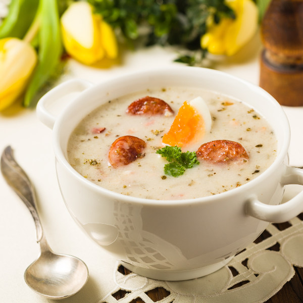 Gdańsk soup in bowl