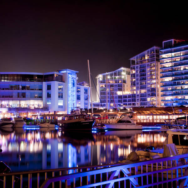 Gibraltar view of restaurants and bars
