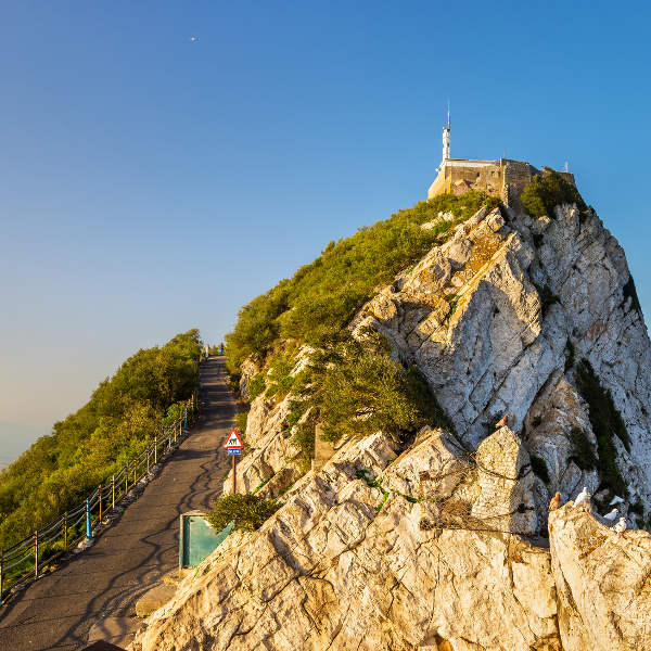 Gibraltar above view of mountain and city